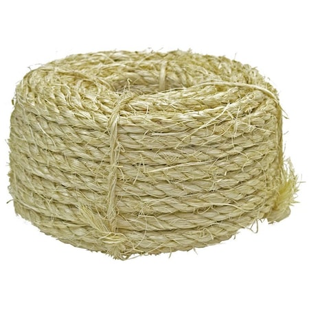 The Brush Man 1/4 in X 100Ft Coiled Sisal Rope, 12PK ROPE SIS1/4X100